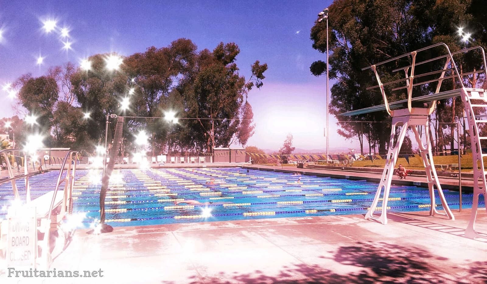 Swimming in Outdoor Pool